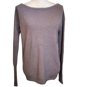 Inhabit Boat Neck Cashmere Gray Pullover Sweater